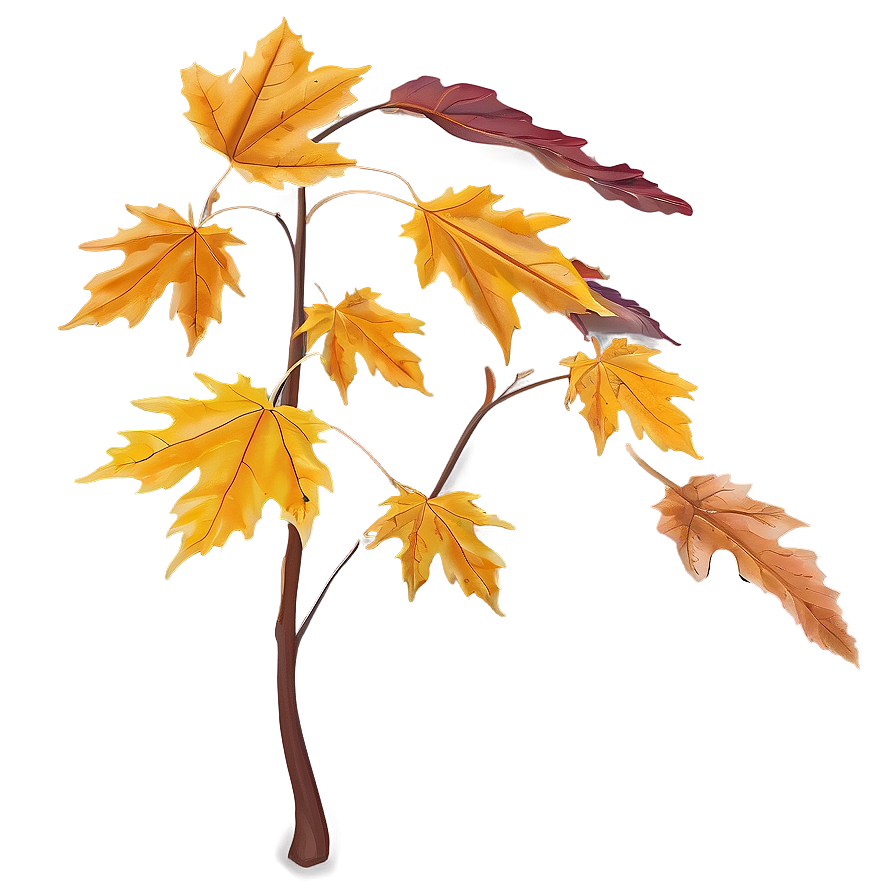 Dramatic Fall Leaf Png 05252024 PNG image