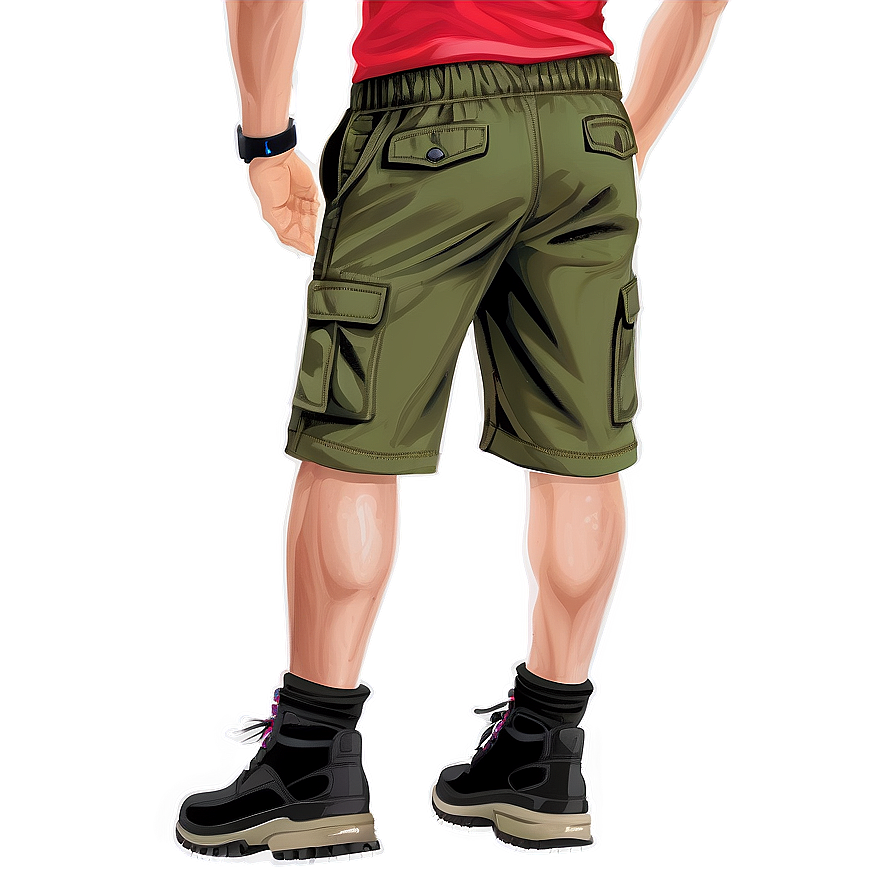 Drawstring Cargo Shorts Png Efo36 PNG image