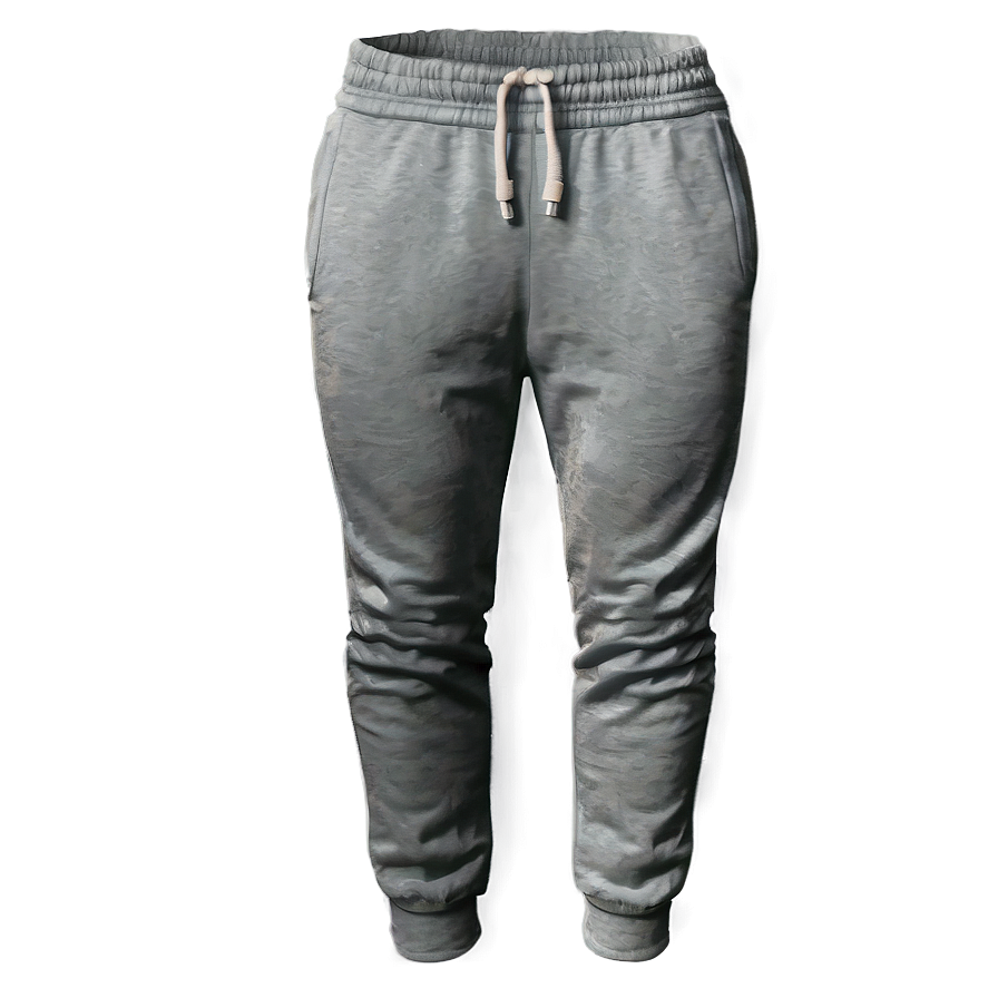 Drawstring Grey Sweatpants Png 06282024 PNG image