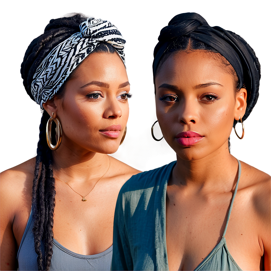 Dreads And Headwrap Styles Png Ptc73 PNG image