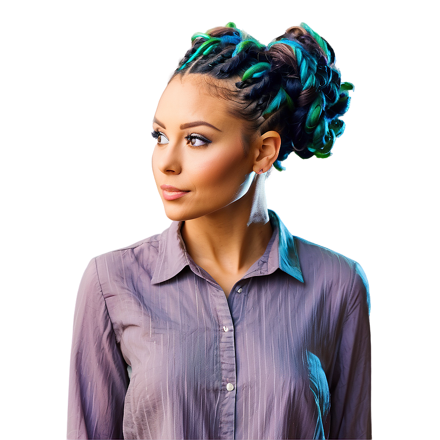 Dreads Updo Tutorial Png 05242024 PNG image