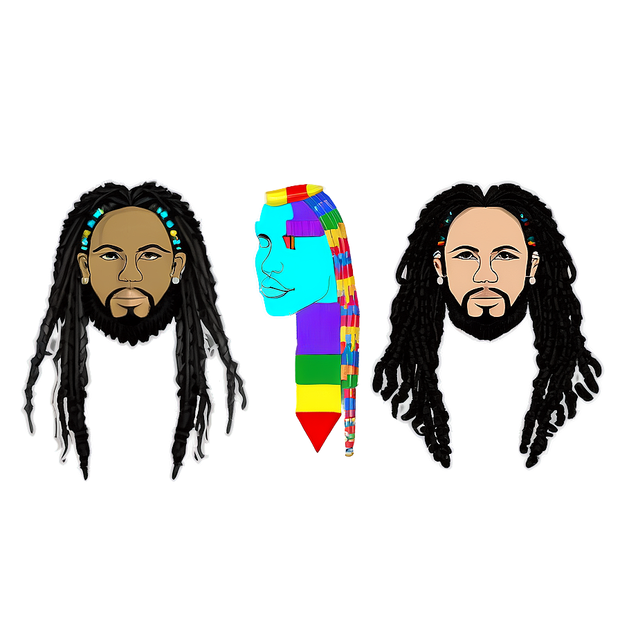 Dreads With Beads Png 16 PNG image