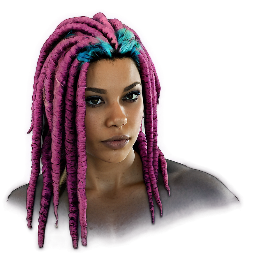 Dreads With Temporary Color Png 24 PNG image