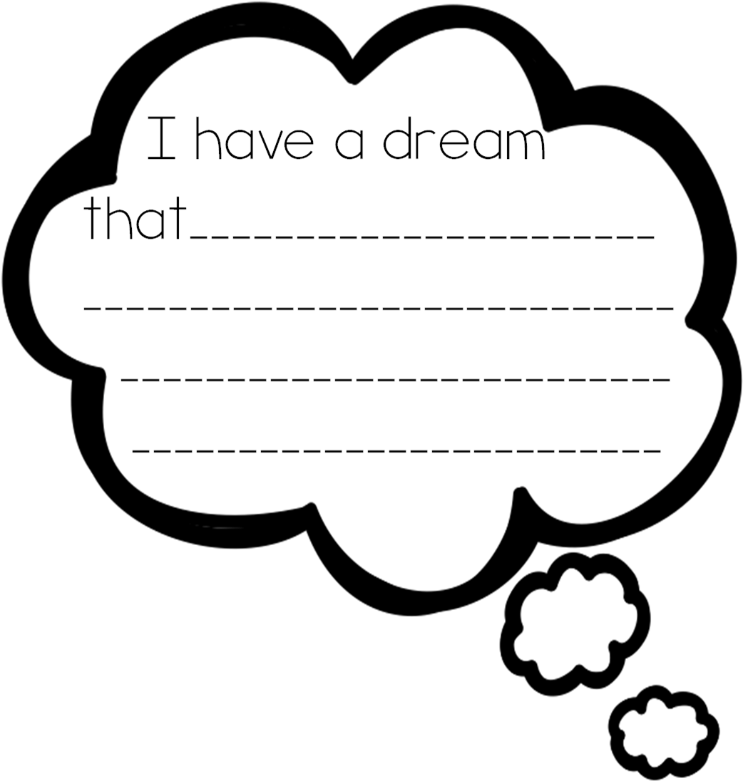 Dream Cloud Worksheet Template PNG image