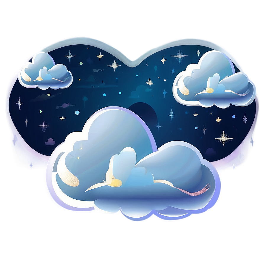 Dreamy Cloud Vector Scene Png Hvi PNG image