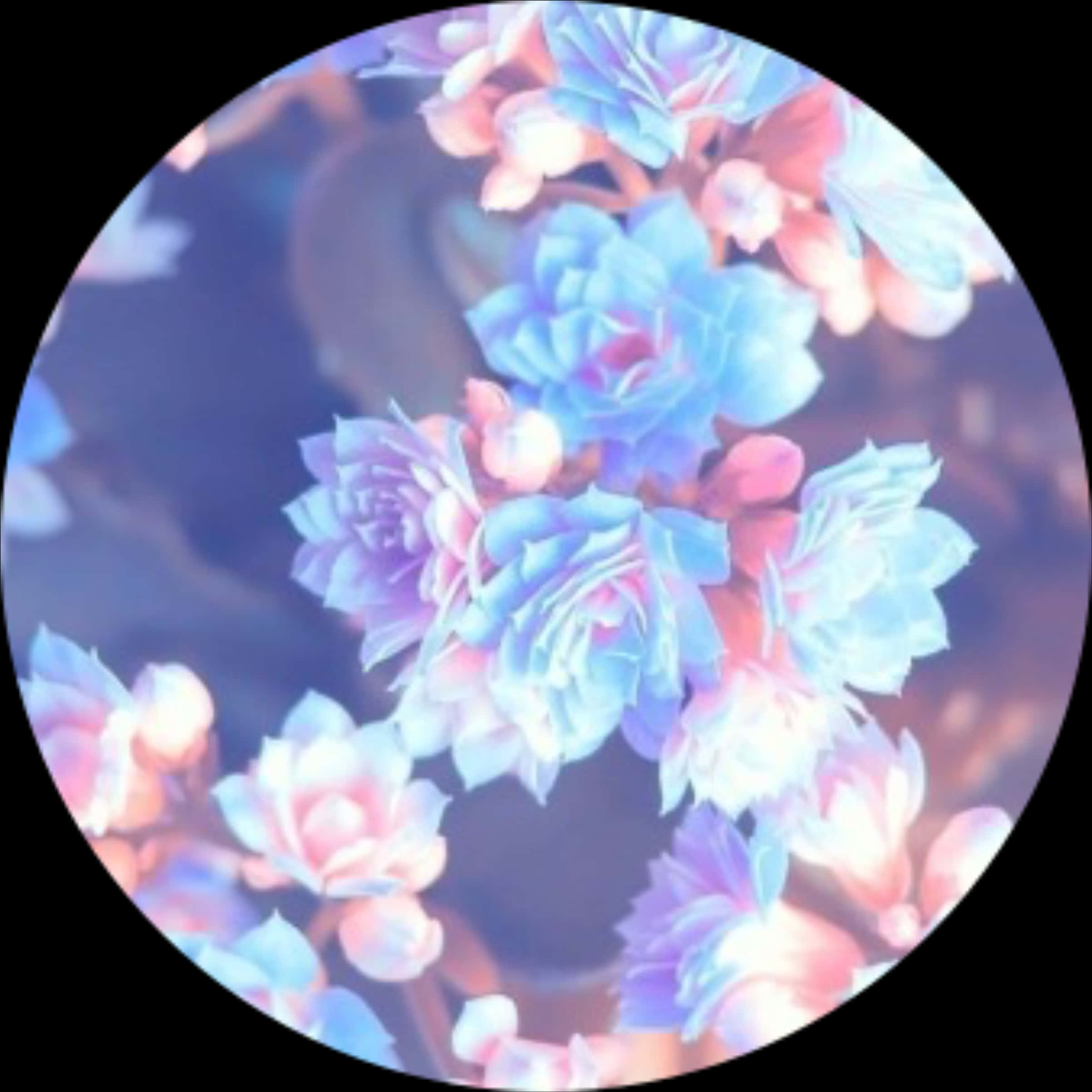 Dreamy Floral Circle Aesthetic.jpg PNG image