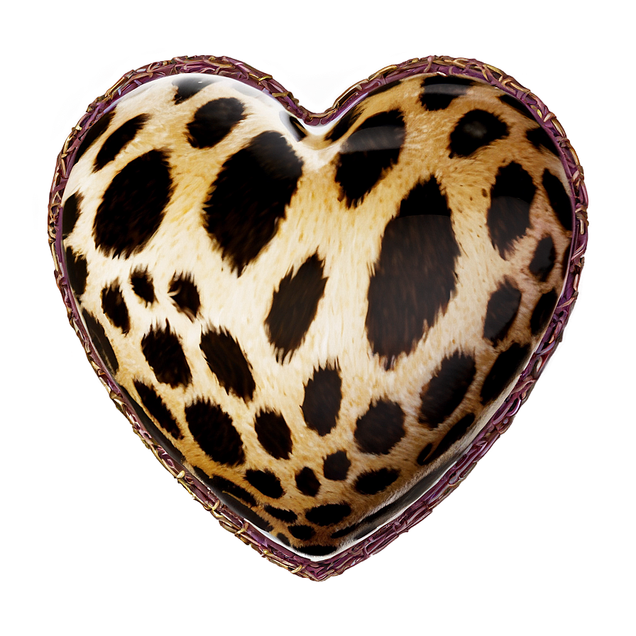 Dreamy Leopard Heart Png 52 PNG image