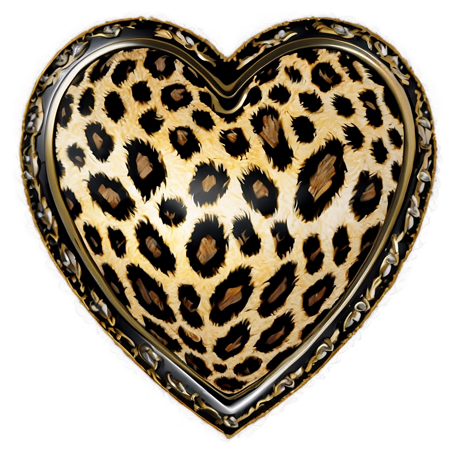 Dreamy Leopard Heart Png Ano30 PNG image