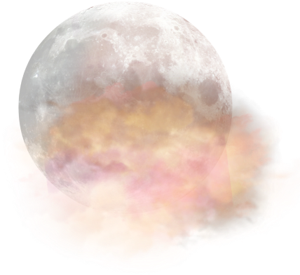 Dreamy Moonand Clouds PNG image