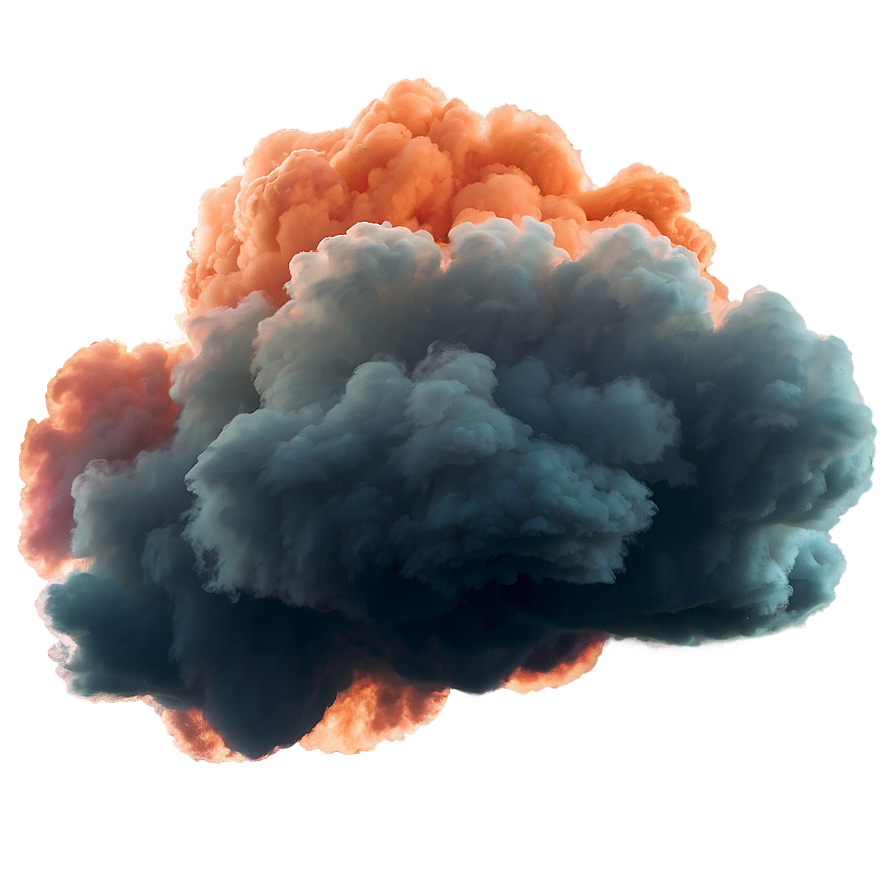 Dreamy Orange Smoke Cloud Png 29 PNG image