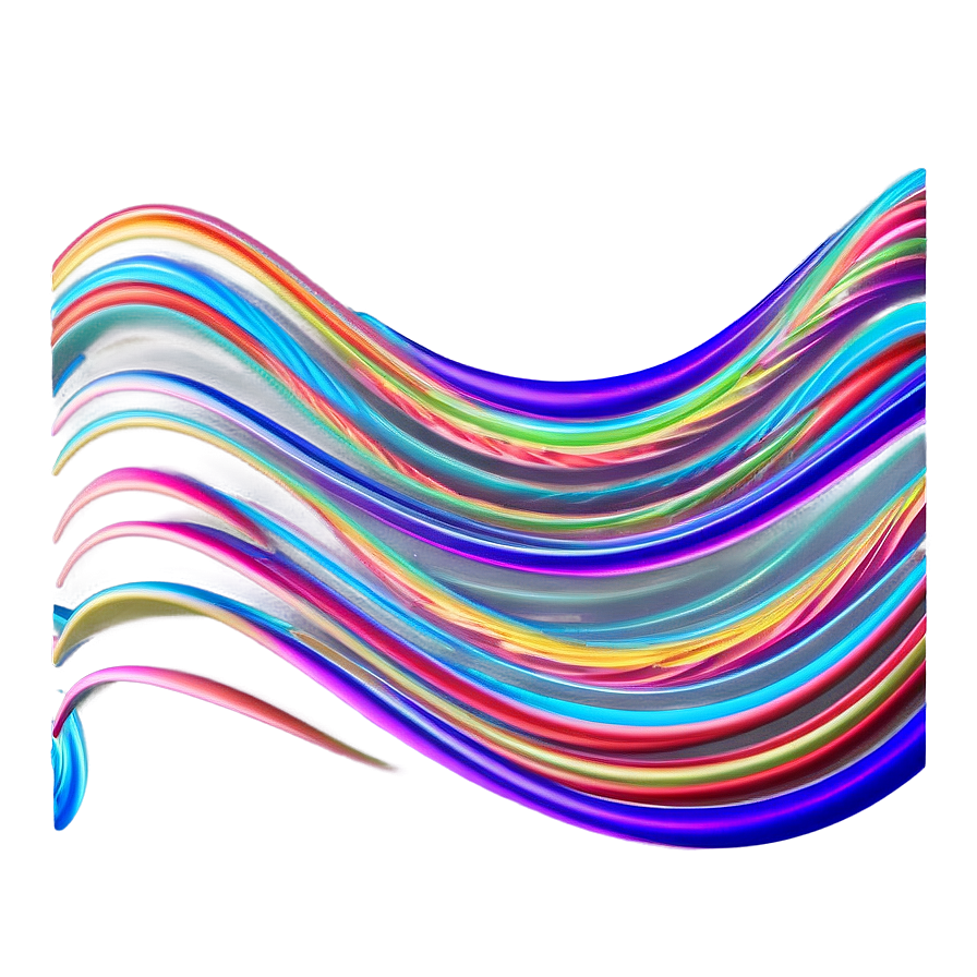 Dreamy Wavy Lines Scene Png 06212024 PNG image