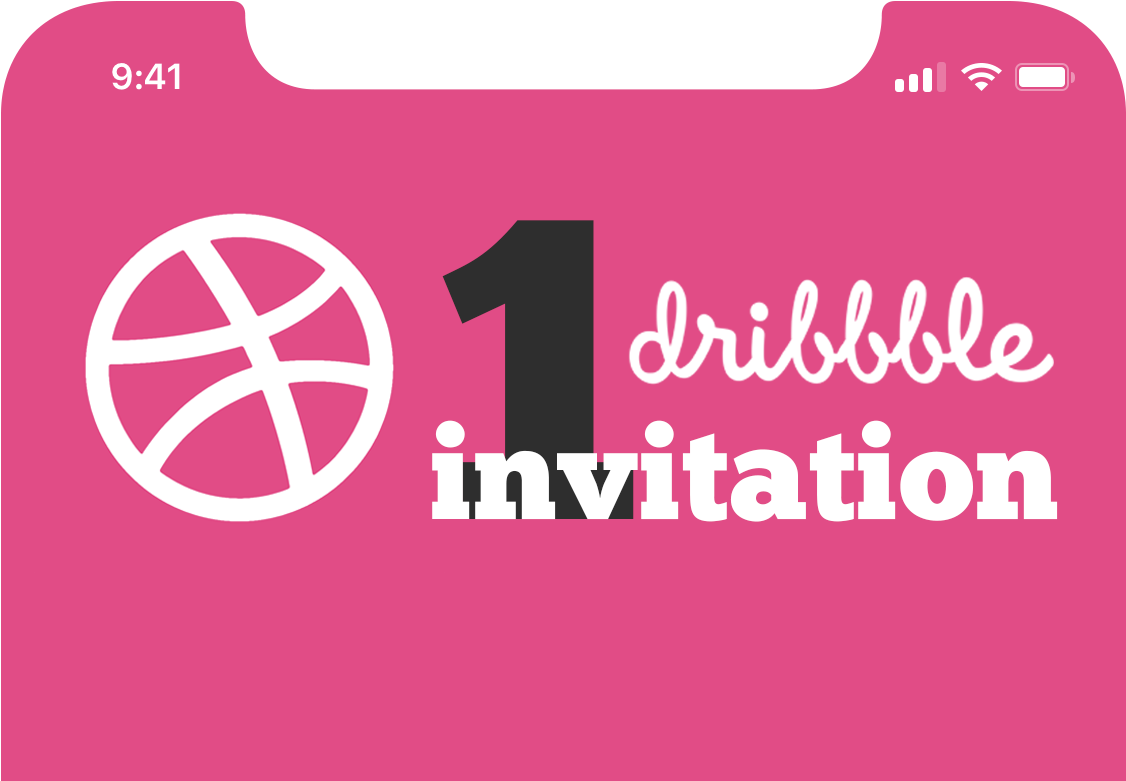 Dribbble Invitation Graphic PNG image