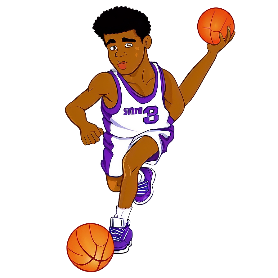 Dribbling Basketball Cartoon Png 06212024 PNG image