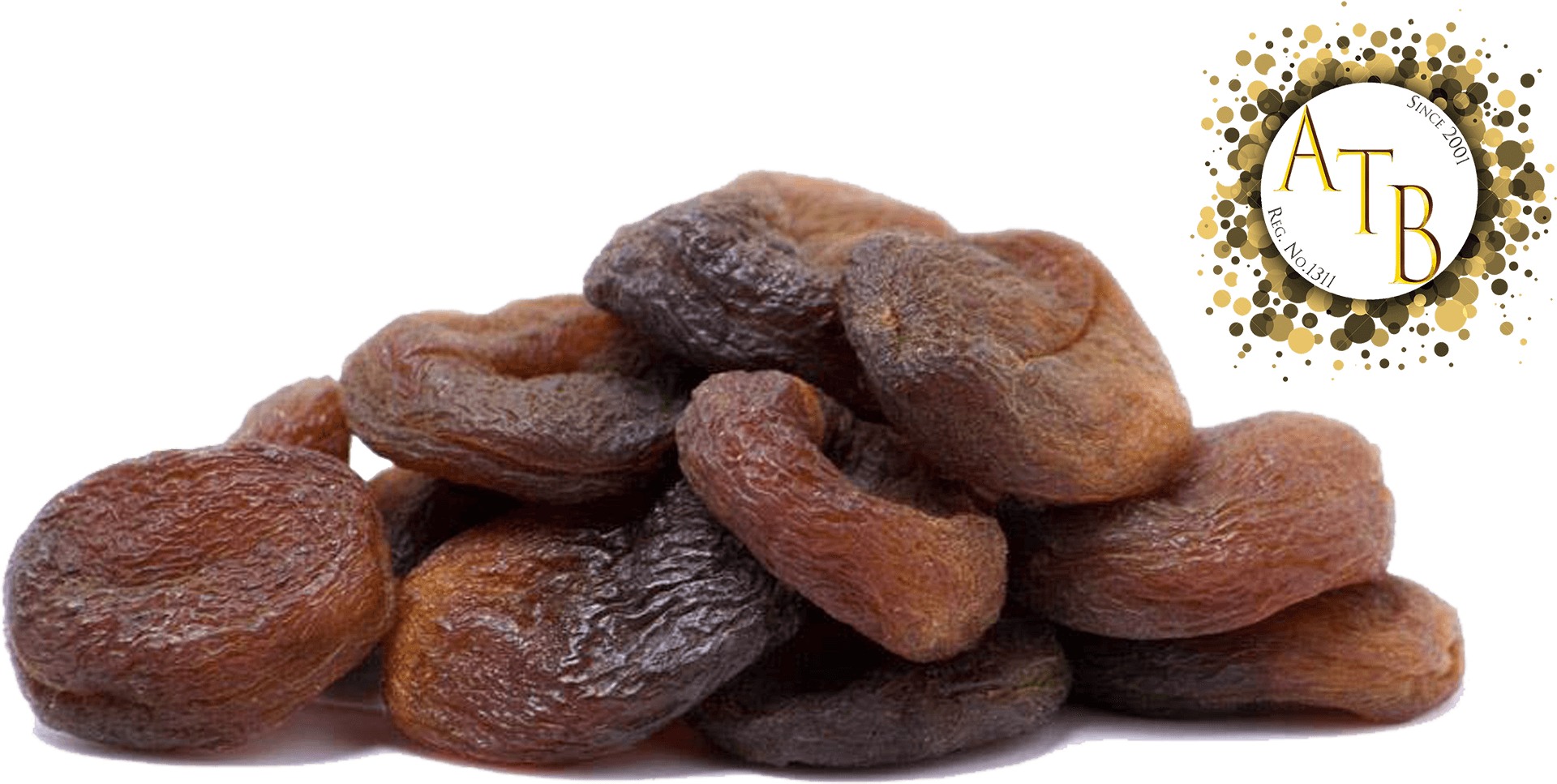 Dried_ Apricots_ Pile_with_ Logo PNG image
