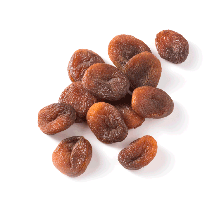 Dried Apricotson White Background PNG image