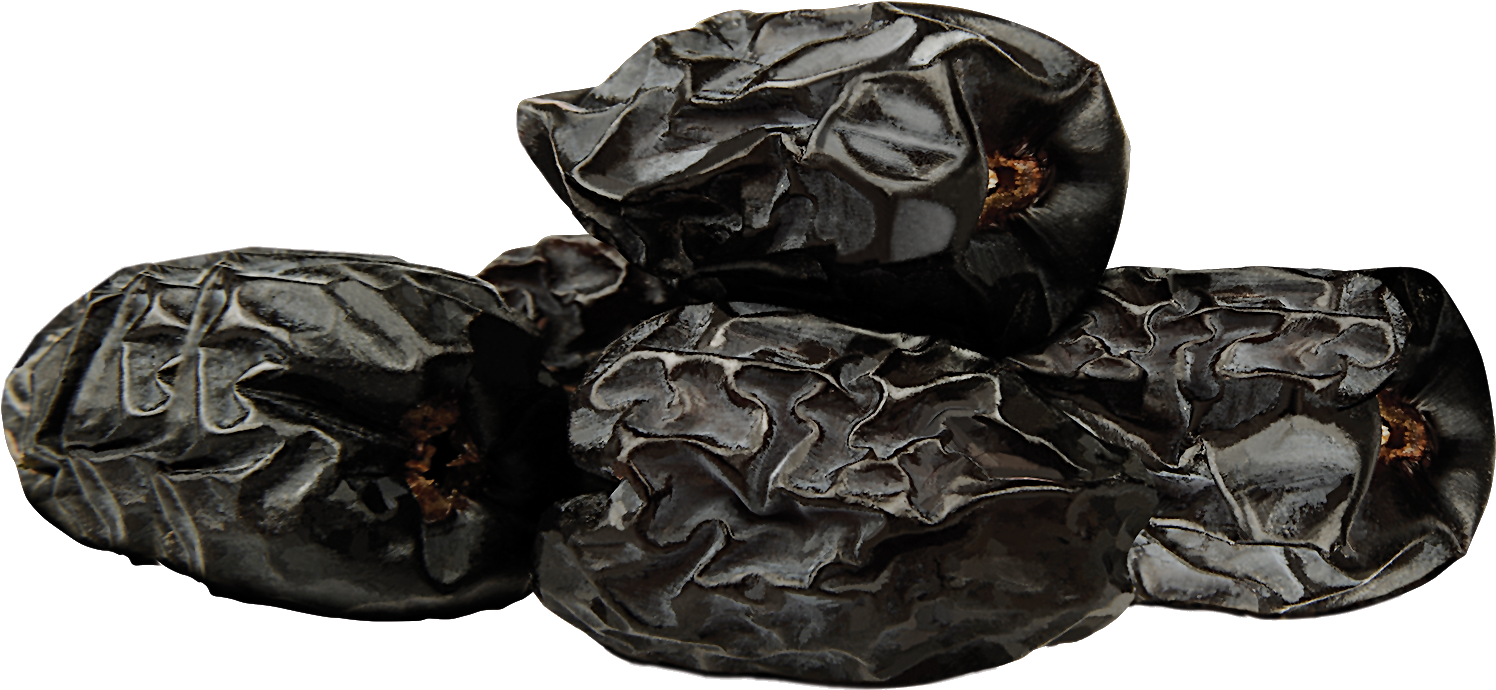 Dried Black Dates Fruit PNG image