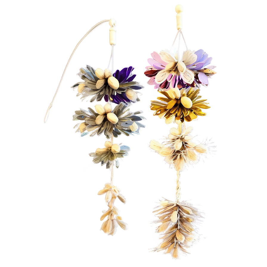 Dried Flower Mobiles For Nursery Png 06122024 PNG image