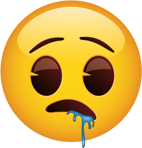 Drooling Yawning Emoji PNG image
