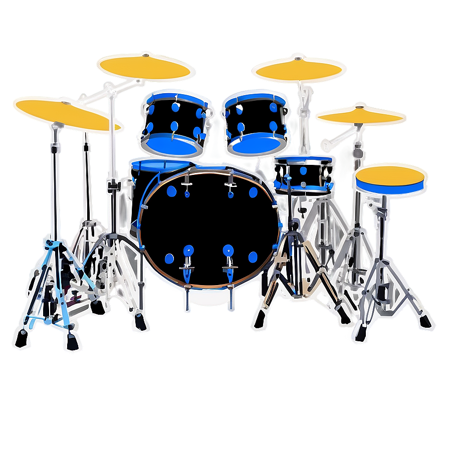 Drum Kit Silhouette Png 80 PNG image