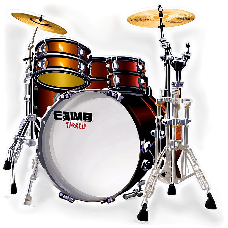 Drum Kit With Cymbals Png 2 PNG image