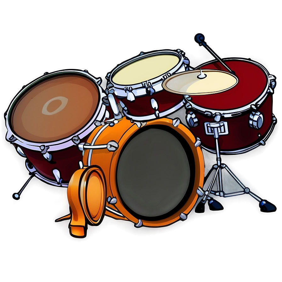 Drum Set Cartoon Png 92 PNG image