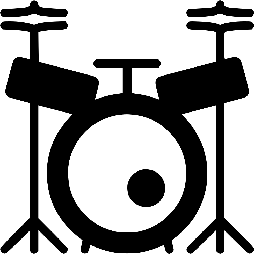 Drum Set Silhouette PNG image