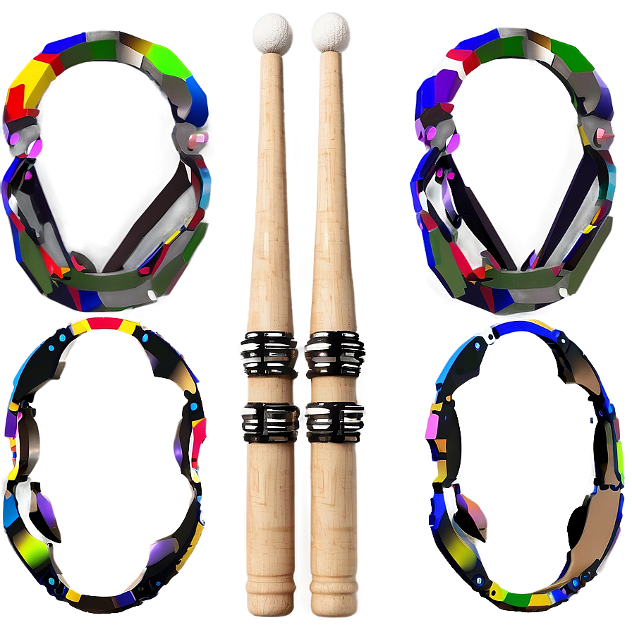 Drumsticks With Control Rings Png Nwe PNG image