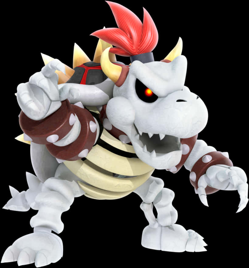Dry Bowser Character Render PNG image