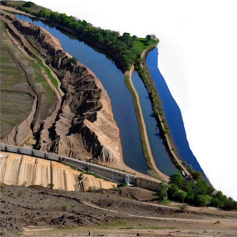 Dry Season Lower Water Dam Png Cxv PNG image