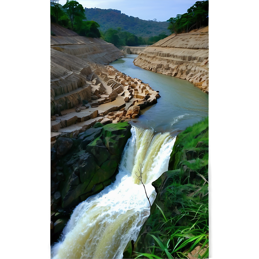 Dry Season Lower Water Dam Png Xtj PNG image