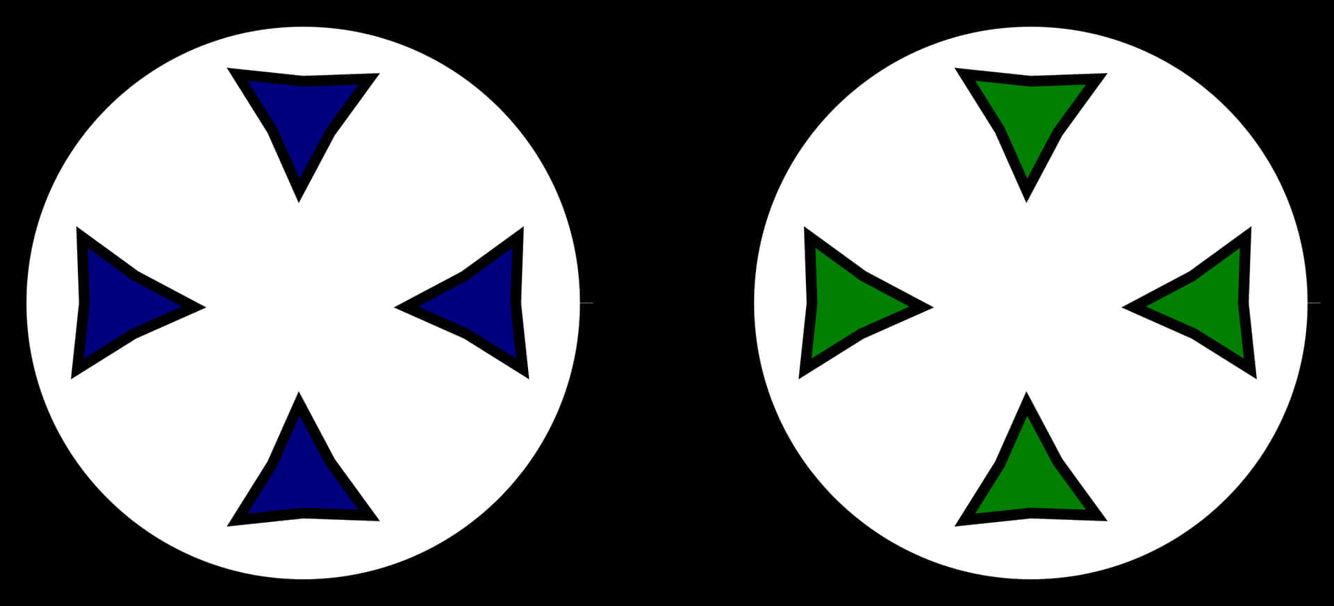 Dual Colored Crosshair Targets PNG image