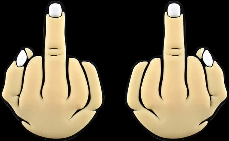 Dual Offensive Gesture Graphic PNG image