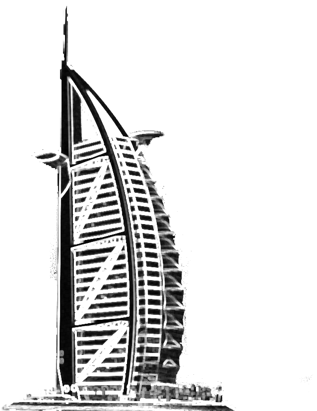 Dubai Burj Al Arab Sketch PNG image