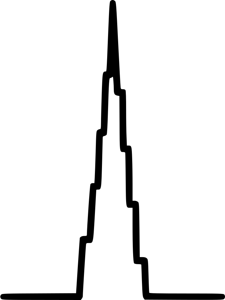 Dubai Burj Khalifa Silhouette PNG image