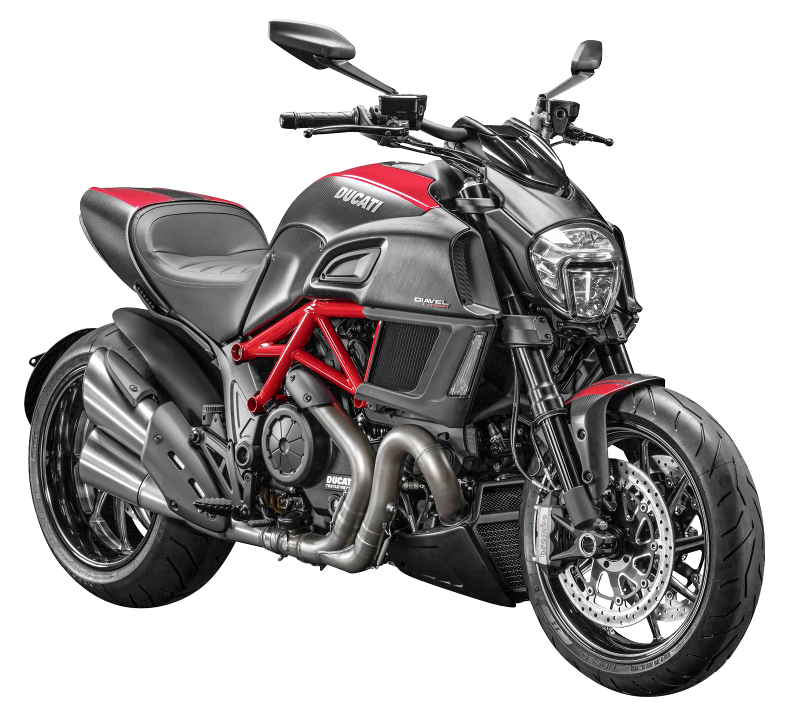 Ducati Diavel Motorcycle Studio Shot PNG image