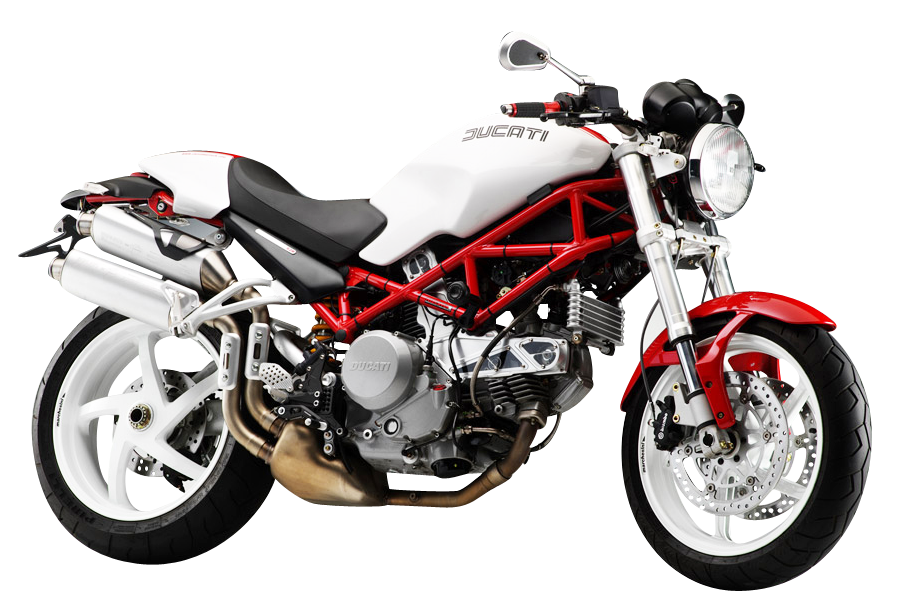 Ducati Motorcycle Redand White PNG image