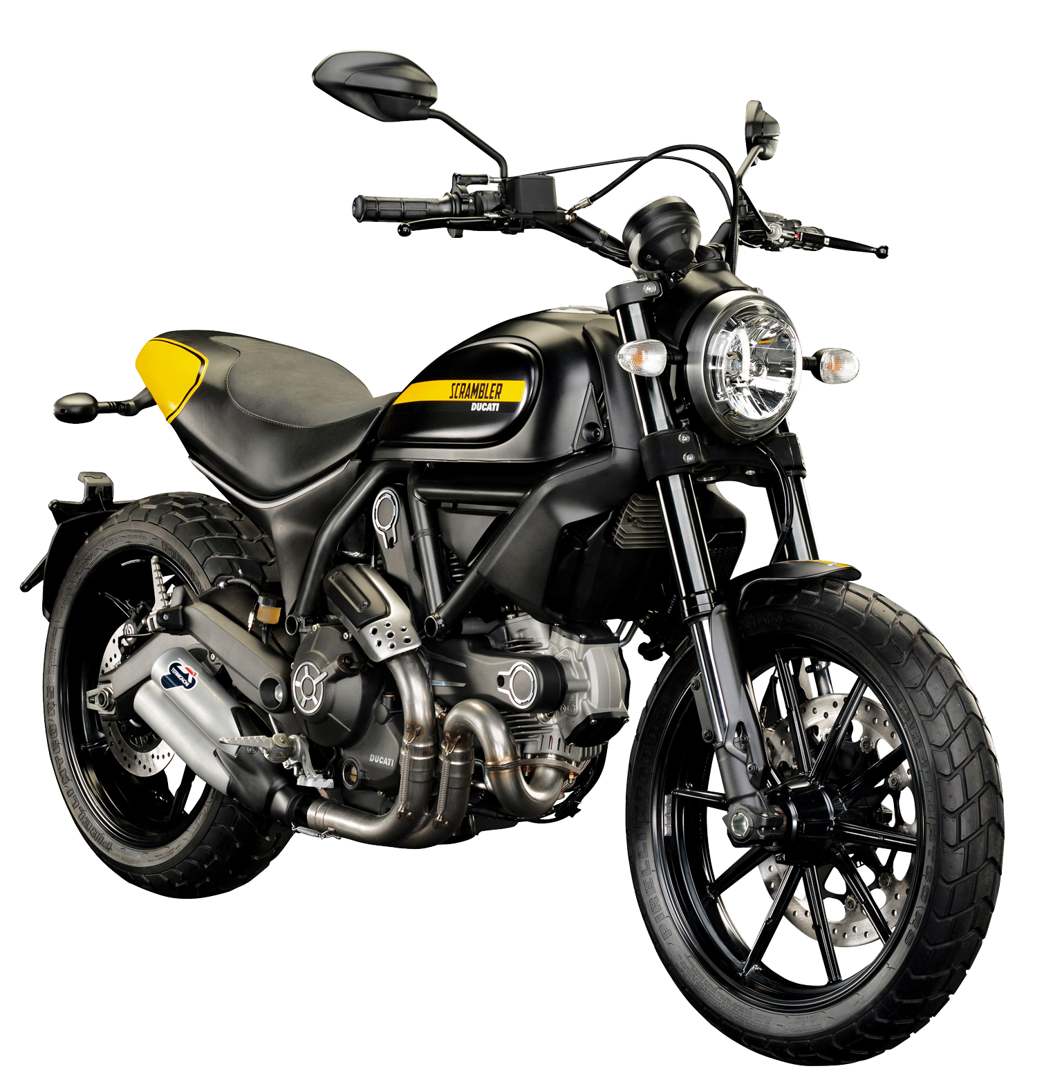 Ducati Scrambler Motorcycle Profile PNG image