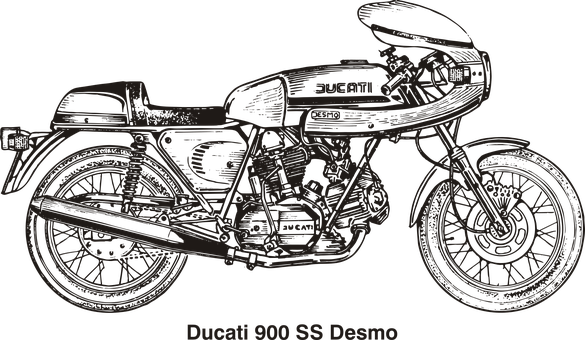 Ducati900 S S Desmo Vintage Motorcycle PNG image