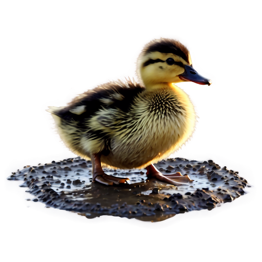 Duckling In Mud Png 06202024 PNG image