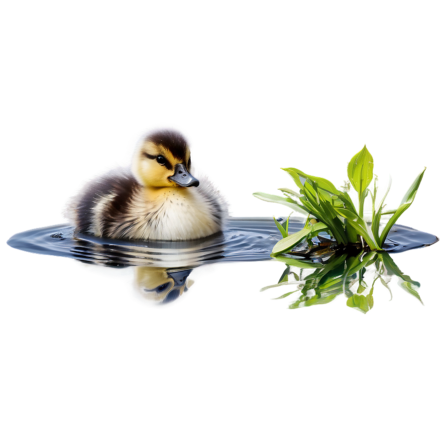 Duckling In Pond Png 06202024 PNG image