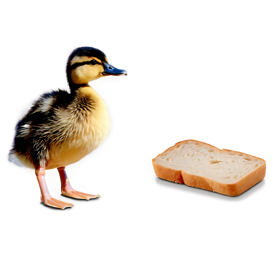 Duckling With Bread Png 06202024 PNG image