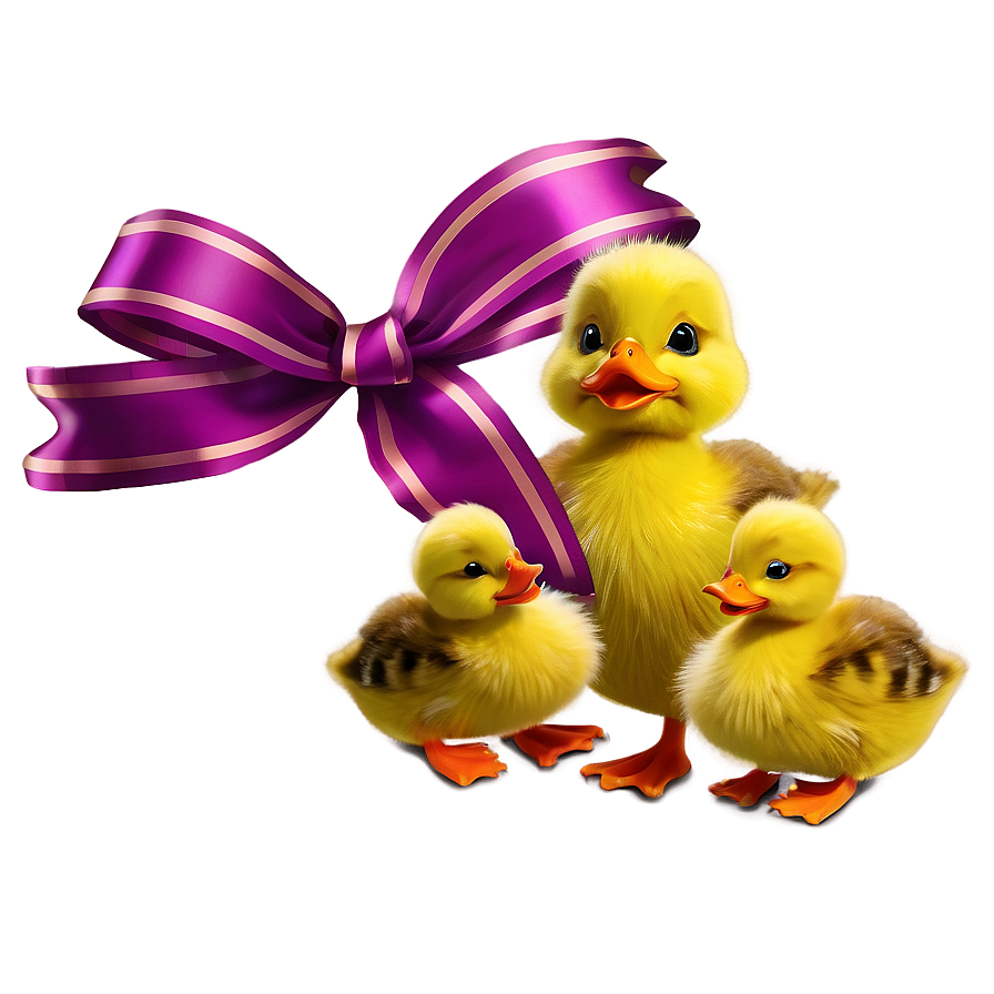 Duckling With Ribbon Png Nra78 PNG image