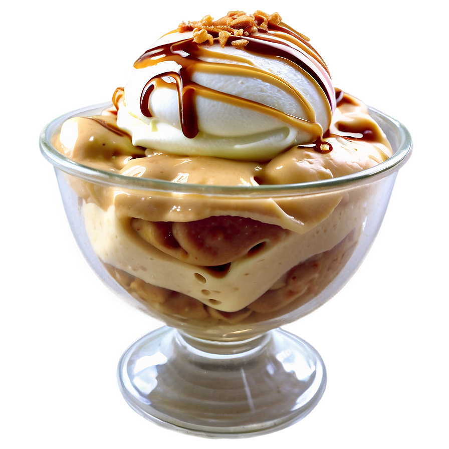 Dulce De Leche Ice Cream Sundae Png Mid49 PNG image