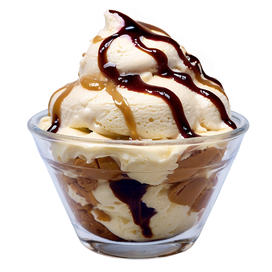 Dulce De Leche Ice Cream Sundae Png Tkp PNG image