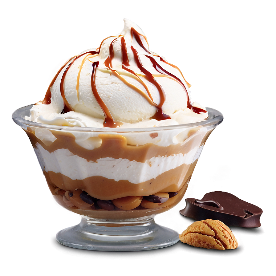 Dulce De Leche Ice Cream Sundae Png Ytk13 PNG image