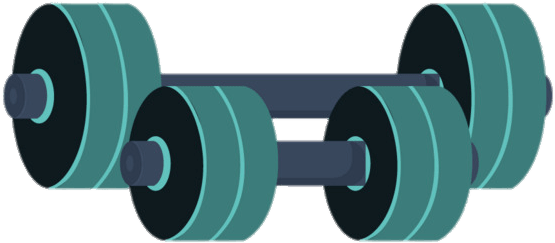 Dumbbell Vector Illustration PNG image