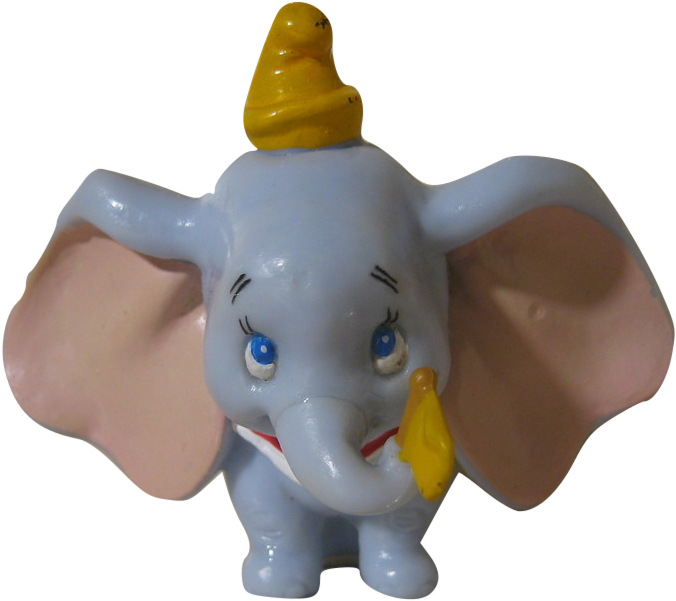 Dumbo Figurinewith Yellow Hat PNG image