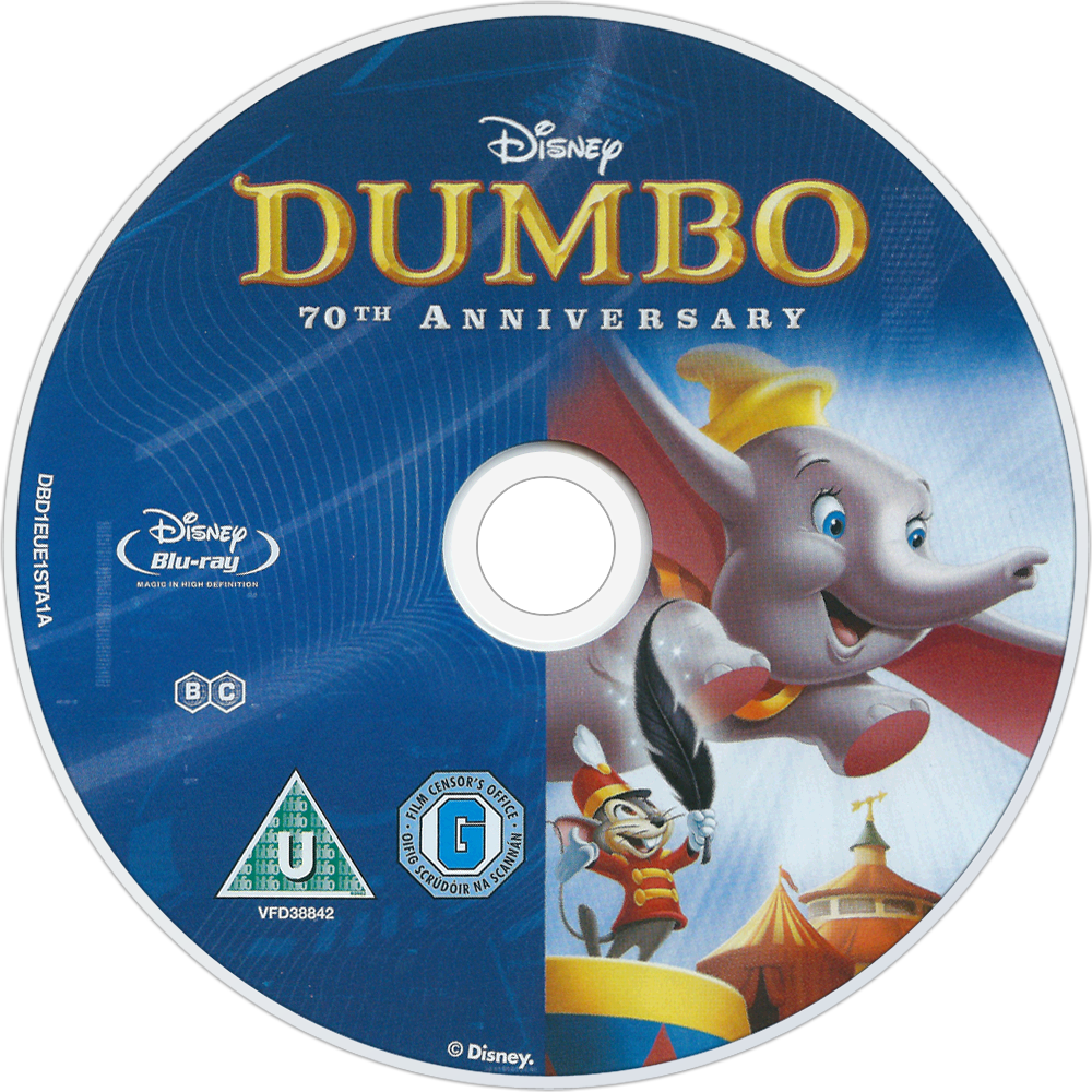 Dumbo70th Anniversary Bluray Disc PNG image