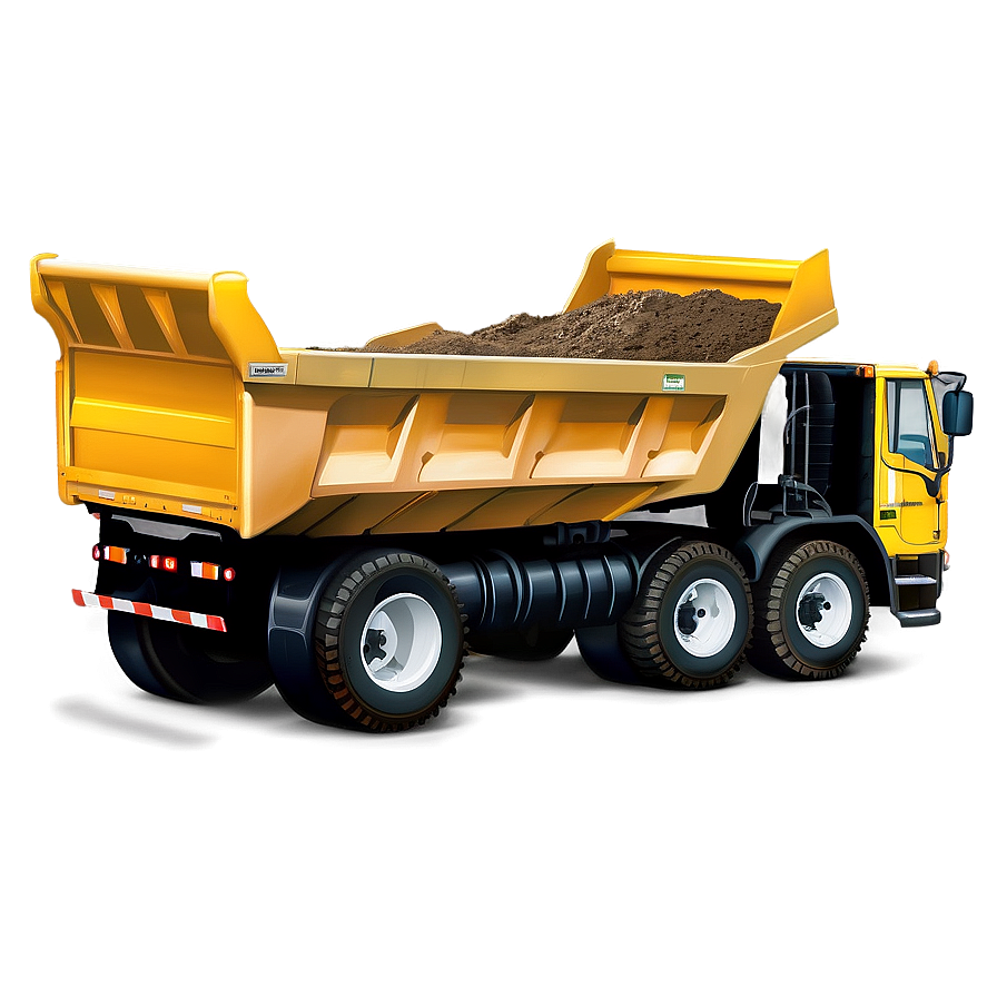 Dump Truck Loading Dirt Png 05042024 PNG image