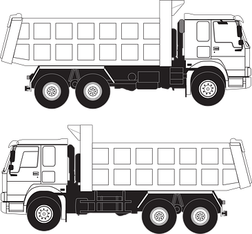 Dump Truck Vector Illustration PNG image